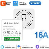 Work With Tuya app Mini 16A WiFi Switch Smart Life App 2 Way Control Smart Home Automation Module Interruptor Alexa Google Home