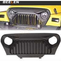 Grille avant noire mate en ABS pour Jeep Wrangler TJ Vader Gladiator 1997-2006 J282 Accessoires de voiture extérieurs