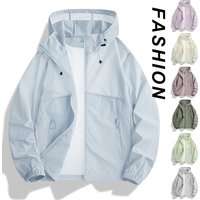 NewHigh-Quality Thin Sun Protection Clothing For Couples, Ice Silk Skin Clothing, Outdoor Snti-UV Jacket