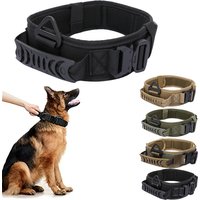 Adjustable Metal Double Buckle Tactical Dog Collar Luxury Designer Training Collar Dog German Shepherd For Medium Large Dogs