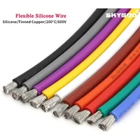 1/5/10 m weiches Silikonkabel, 26, 24, 22, 20, 18, 16, 14, 12, 10, 8, 6, 4, 2 AWG, Autobatterie, Kfz-Verkabelung, hitzebeständige elektrische Drähte