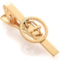 Circle Advocate Lawyer Emblem Stainless Steel Tie Clips Justice Scales Logo Men Jewelry For Notary Law Necktie Clasp
