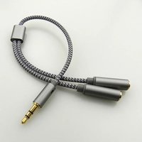 Headset Adapter Headphone Mic Y Splitter Cable 3.5mm Audio Male to 2 Female For Earphone Extense Mobile Audio Adapter Splitter