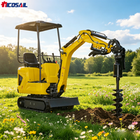 New Model 1.2 Ton Mini Excavator CE Approved Euro 5 Compact Hydraulic Micro Digging Machine Free Shipping to Europe for Landscap