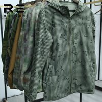 Men's Autumn Winter New Outdoor Tactical Workwear Hooded Jacket Sweatshirt Little Green Man EMR Big Five-leaf Sand Night Camo