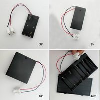 3V/6V AA Transparent Battery Box Led Light Wiring Transformation Materials Led Lamp Connect Model Kit for Diorama