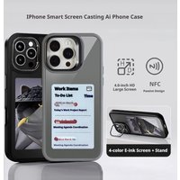 NFC E-ink screen four colors Image Transmission Phone case For Iphone 17 16 15 14 13 Pro Max/Plus Custom DIY Cases Battery Free