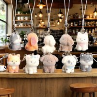 Mini Dog Charm 3d Dog Keychain Accessory Resin Dog Pendant Compact Animal Phone Decoration For Backpacks Daily Decoration Gift