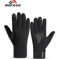 AliExpress nofoxo NOFOXO Touchscreen Outdoor Gloves Warm Fleece Winter Cycling Gloves Waterproof Windproof Anti Slip Hiking Motorcycle Gloves