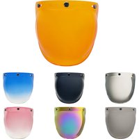 Bubble Visor Universal Fit 3 Snaps Open Face Helmet Retro Shield Windproof UV Protection Coating High Strength Windshield