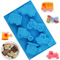 Jelly Pudding Dessert Baking Mould DIY Car Motorcycle Plane Shape Silicone Mold Cake Decoration Tool