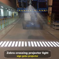 100W Gobo zebra crossing outdoor sign projector for large scale safety notice customize Social Distancing Signage logo projector