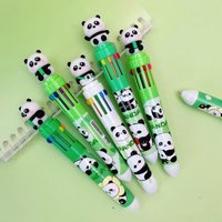 10Pcs/Lot Cute Panda 10 Color Ballpoint Pens Creative Multicolor Writing Pen Student School Stationery Office Supplies Gifts