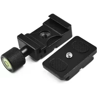 Mount Clamp Quick Release Plate Replacement 1/4" Mount Accessories Aluminium Alloy For Benro Arca Swiss Tripod