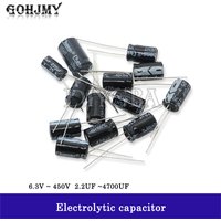 2-50pcs 6.3V 10V 16V 25V 35V 50V Aluminum Electrolytic capacitor 100UF 220UF 330UF 470UF 680UF 1000UF 1500UF 2200UF 3300UF