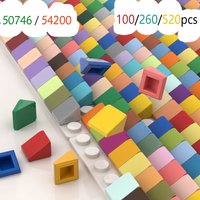 Aquaryta 100/260/520pcs MOC Pixel Particles Slope Brick 1x1 DIY Building Blocks 50476 Christmas Toy Compatible with Brand 54200
