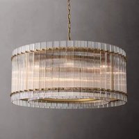 Round Rectangular E14 LED American 2026 Chandelier Lighting Hanging Lamps Lustre Suspension Luminaire Lampen For Living Room