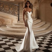 Luminous Mermaid Wedding Dresses Elegant Sweetheart Collar Bridal Gowns Sleeveless Backless Princess Vestido De Novia Customized