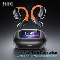 HTC NE27 Upgraded Wireless Bluetooth Real-Time Translation Earphones Stereo Sound Earbuds ENC Noise Reduction