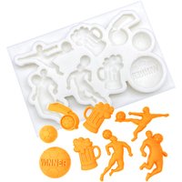 Football Silicone Sugarcraft Mold Resin Tools Cupcake Baking Mould Fondant Cake Decorating Tools