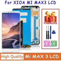 6.91"Screen For Xiaomi Max3 LCD Display Touch Digitizer Assembly For Xiaomi Mi Max 3 M1804E4 LCD Screen Replacement With Frame