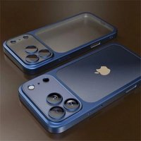 Luxury New Soft Matte Plating Case For iPhone 17 16 15 14 13 12 Pro Max With Lens Film Protection Translucent Silicone Cover