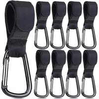 1-5PCS Baby Stroller Hook Clip Aluminum Alloy Carabiner Cart Organizer Diaper Bag Shopping Pram Hook Hanger Accessories