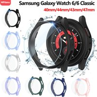 Glass+Case for Samsung Galaxy Watch 6 44mm 40mm Waterproof PC Cover Watch 6 Classic 43mm 47mm Galaxy Watch Case+Screen Protector