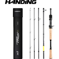 HANDING M1 Travel Fishing Rod Fast Action 40-43cm 5-6 Sections Fishing Rod Portable and Protective Rod for Trip M/MH Fishing Rod