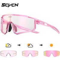 AliExpress SCVCN Photochromic Pink Cycling Glasses Women Outdoor Sports Eyewear UV400 MTB Mountain Bike Road Bicycle Night Riding Equipment