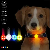 Dog collar, loss collar, weatherproof LED safety light, USB rechargeable LED light collar, dog, cat, pet