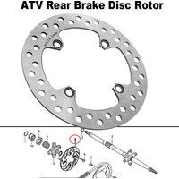 ATV Brake Rotor Rear Brake Disc Fit For Suzuki LT-Z400 QuadSport, Kawasaki KSF400 KFX 400, Honda TRX400EX/X Sportrax 1999-2015