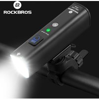 ROCKBROS Bike Light Bicycle Light Smart Vibration Sensing 1000Lumen 4000mAh 5 Modes Type-c LED Flashlight MTB Front Bike Lamp