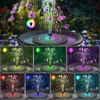 Garden Solar Fountain 3.5w Solar Fountain Pump with Colorful Led Lights Solar Powered Bird Bath Water Feature Decorative Garden