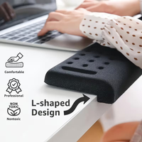 L-shaped desk pad, with anti-slip foam base / ergonomic wrist rest, suitable for computer work, durable and long-lasting