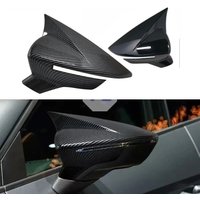 LHD 2pcs Car Side Door Rear View Mirror Cover Cap Add on For SEAT Leon MK3 5F ST FR Cupra Ibiza Mk5 Arona KJ7 2017-2020