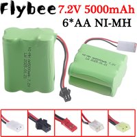 7.2V 5000mah NiMH Battery SM / TAMIYA PLUG For Rc toys Car Boat Tanks Trains Robot Parts Ni-MH AA 7.2v Rechargeable Battery 1Pcs