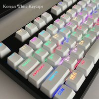 132 Keys Russian Korean Backlit Keycaps For Cherry MX Switch Mechanical Gaming Keyboard OEM Profile ABS RGB Keycap Custom DIY