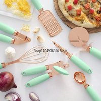 Kitchen Gadget Set 7-Piece Stainless Steel Can Opener Egg Beater Melon Planer, Baking Tools