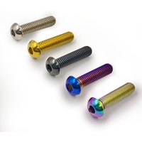 AliExpress Ti-meda Tech TC4 Titanium Bolts Bicycle Water Bottle Cage M5x8 10 12mm Button Head Allen Key Bolt Disc Brake Cycle Rotor Screws