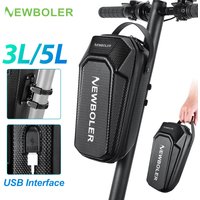 NEWBOLER 3L/5L Electric Scooter Front Bag With USB Port Waterproof Quick Release EVA Electric Scooter Bag Universal Scooter