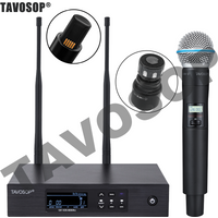 TAVOSOP Qlxd4 B58A B58 626-668MHz High Quality True Diversity UHF Professional Wireless Microphone System Stage Performance