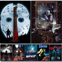 J-Jason V-Voorhees Poster Self-adhesive stickers are suitable for any wall surface waterproof moisture-proof