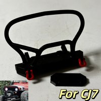 AXIAL Rc Crawler Front Bumper For Axial Cj7 V2 Impact Resistant Non Deformable Flexible Upgrade Accessory For Rc Competition