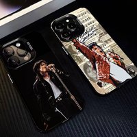 Michael Jackson Phone Case For iPhone17 16 15 14 13 12 Pro Max Grey Black Matte Laser Metallic Aurora Funda