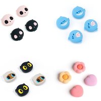 New Cute Cat Dog Shark Soft Thumb Stick Grip Cap Protective Cover For Switch Oled NS Lite Joy-con Controller Thumbstick Case