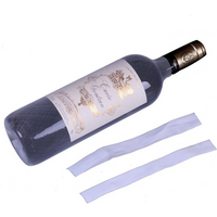 50pcs PE Wine Bottle Bag Drink Water Liquor Bottle Sleeve Prevent Friction Protection Net Cover label Packaging Bar Accessories
