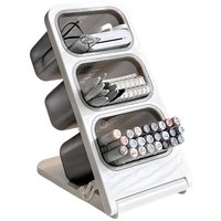 Desktop Pen Holder Storage Box, Large Capacity for Students and Office Use, Marker Pen and Pen Holder with Three Independent Compartments | Inclined Slots and Tool Dividers - Suitable for Bedroom