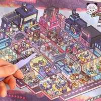 3D Stereo Haus-Stickerbuch Mini-Szenen-Sticker-Sammelbuch 7.0 Spaßiges Stressabbau-Szenenbau-Set
