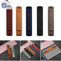 New!1Pcs Adjustable Elastic Band Pen Holder PU Leather Pen Sleeve Pouch Elastic Notebook Pen Holder 8-1.5 Inch Detachable